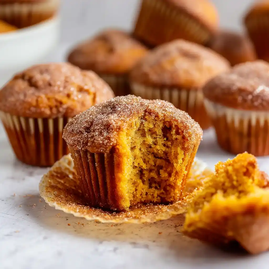 Get Fluffy, Moist Cinnamon Sugar Pumpkin Muffins: Simple Donut-Like Recipe